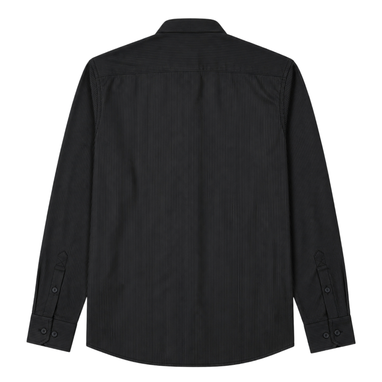 TLVASTRA DARK BROWN & BLACK LINING MANDARIN COLLAR SHIRT